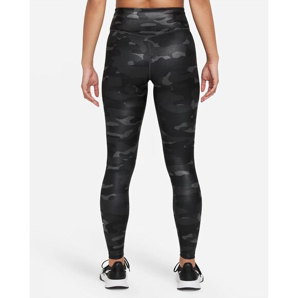 Nike Women's Dri-FIT One Mid-Rise Black Gray Camo Leggings DD4559-070 $70 SIZE L - Picture 2 of 11